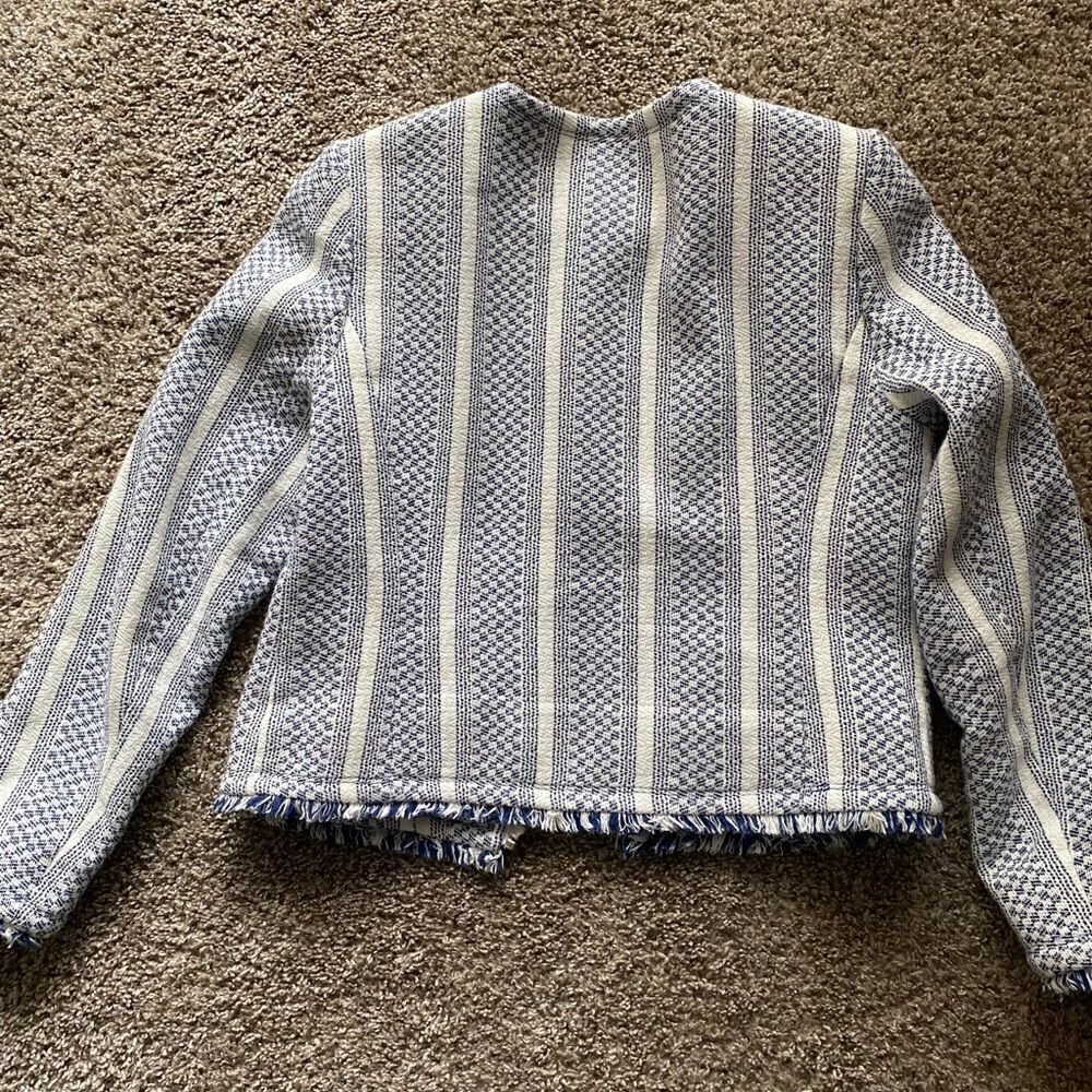 💼Like New Adrienne Vittadini Tweed Blazer, Long Sleeve, Full Zip - Picture 4 of 10